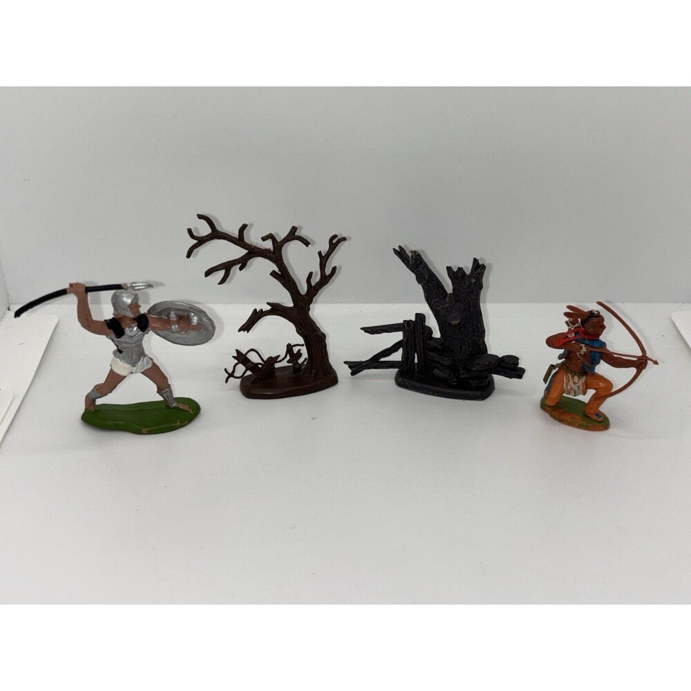 Britains Miniature Figurines Swoppet Native American Indian Roman Soldier Trees